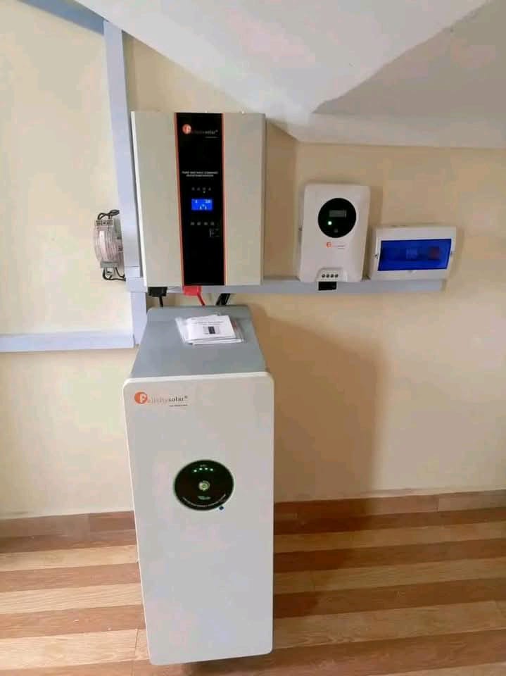 Solar panel and inverter installation